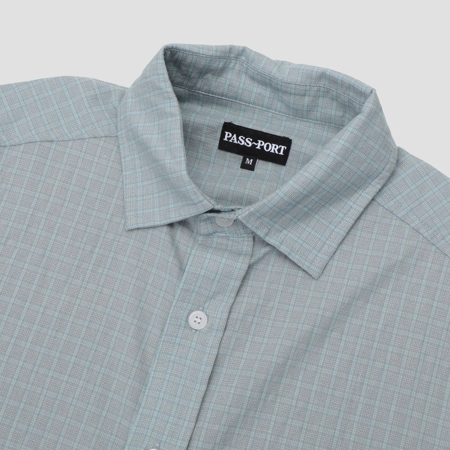 Passport Wanderer Workers Check Shortsleeve Shirt Ice