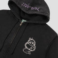 Load image into Gallery viewer, Passport Webbed Bed Zip Hoodie Acid Black
