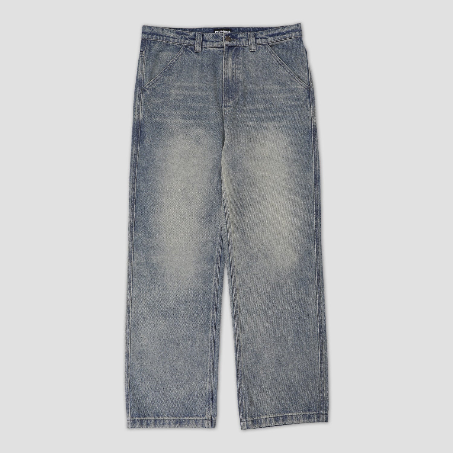 Passport Workers Club Straight Leg Jean Faded Wash Grey