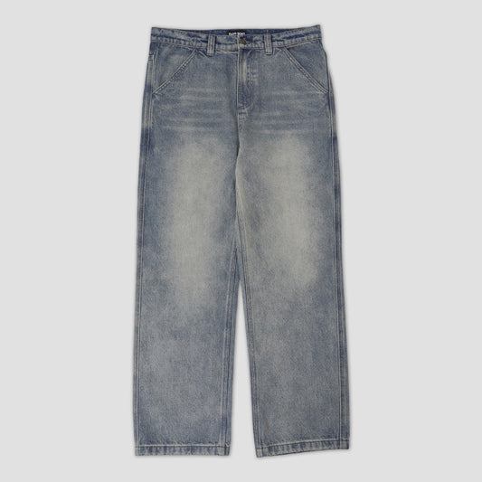 Passport Workers Club Straight Leg Jean Faded Wash Grey