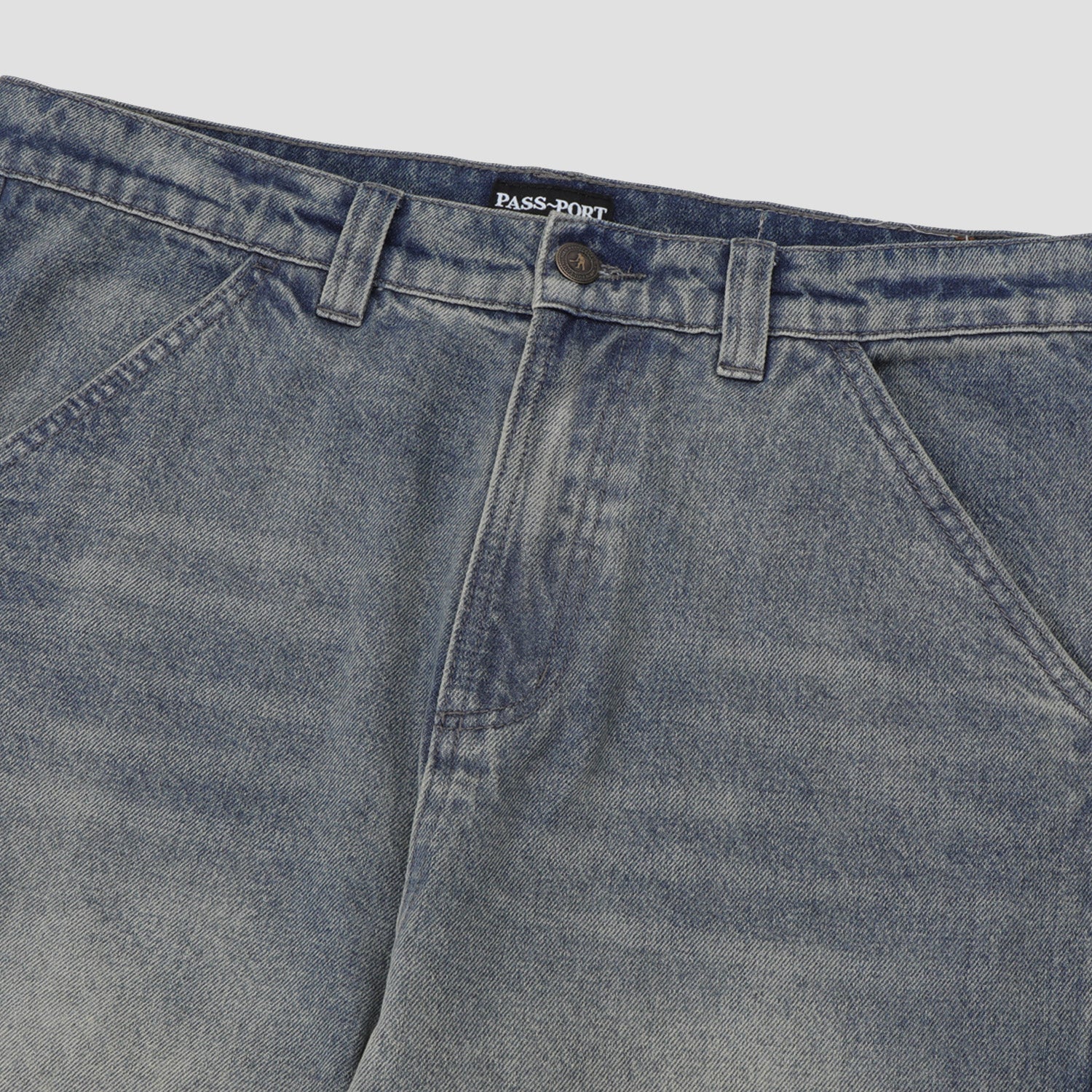 Passport Workers Club Straight Leg Jean Faded Wash Grey