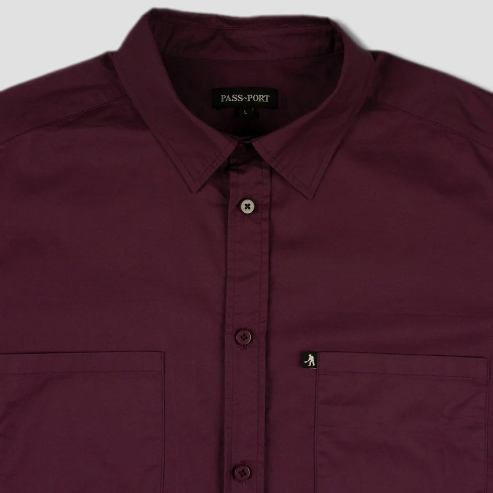Passport Workers Shortsleeve Shirt Merlot