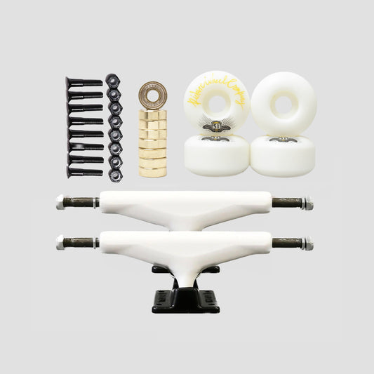 Picture Wheel Company White/Black Undercarriage Kit 5.25" (7.75"- 8.25")