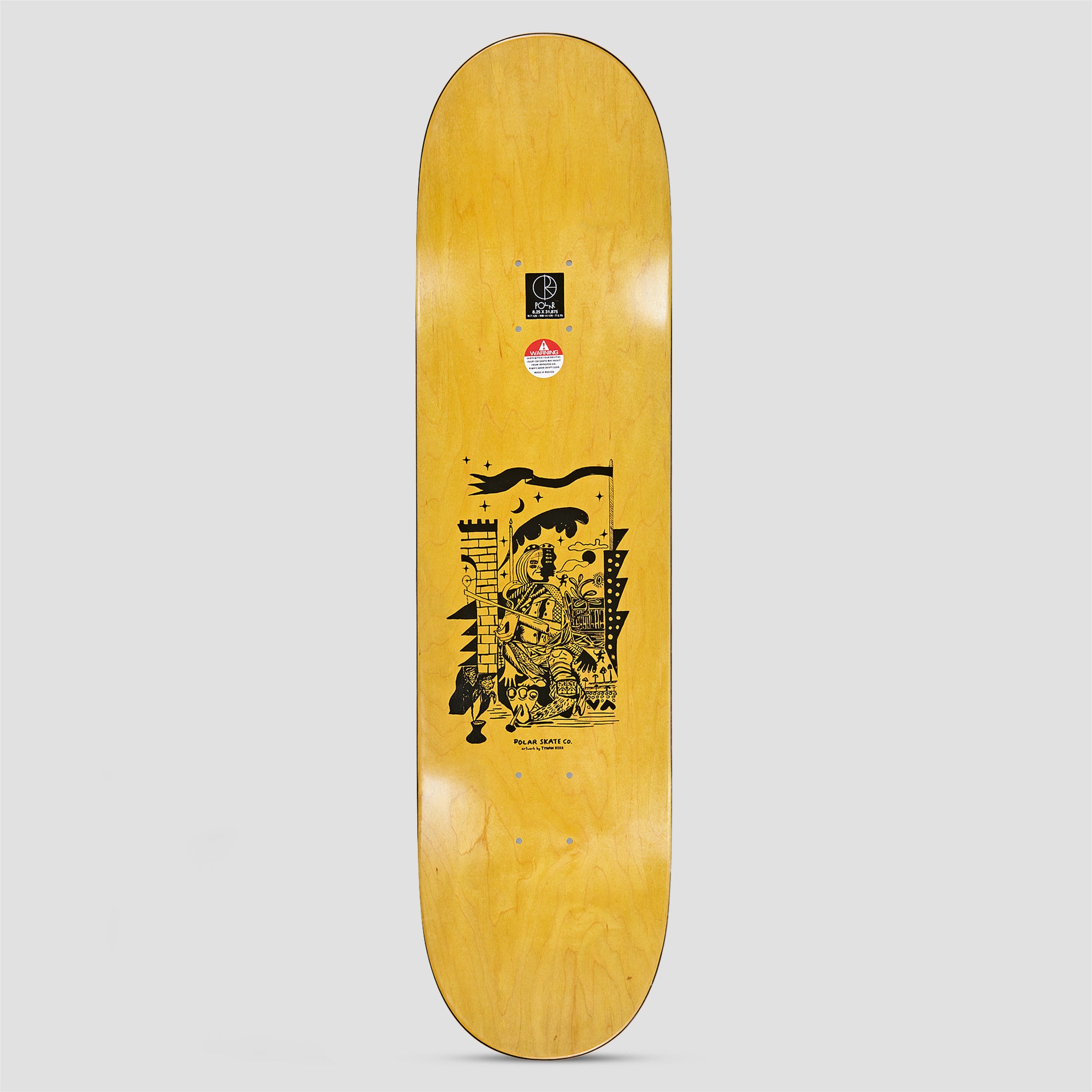 Polar 8.25 Aaron Herrington Pot Demons White Skateboard Deck