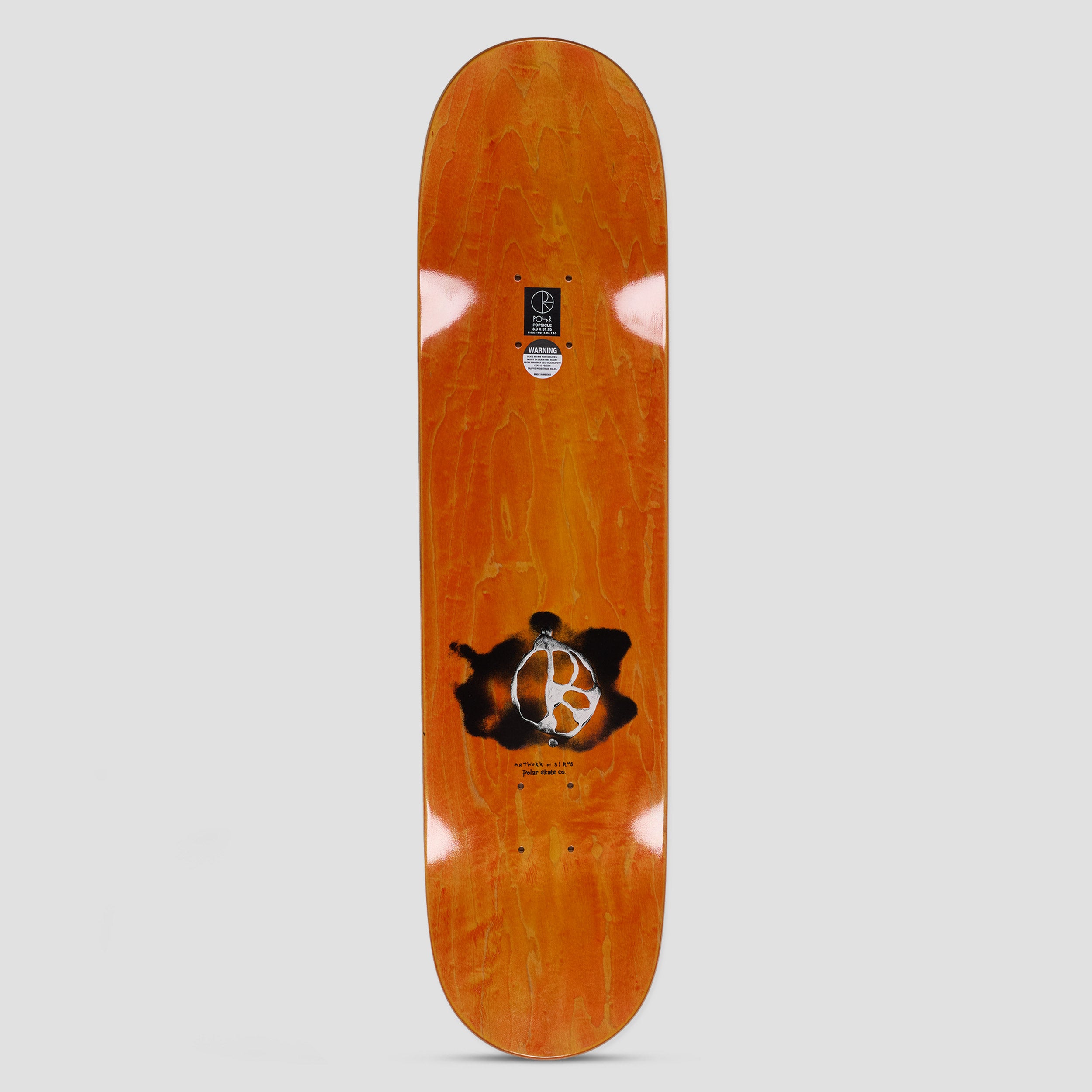 Polar 8.25 Team Stroke Logo Skateboard Deck Black – Slam City Skates