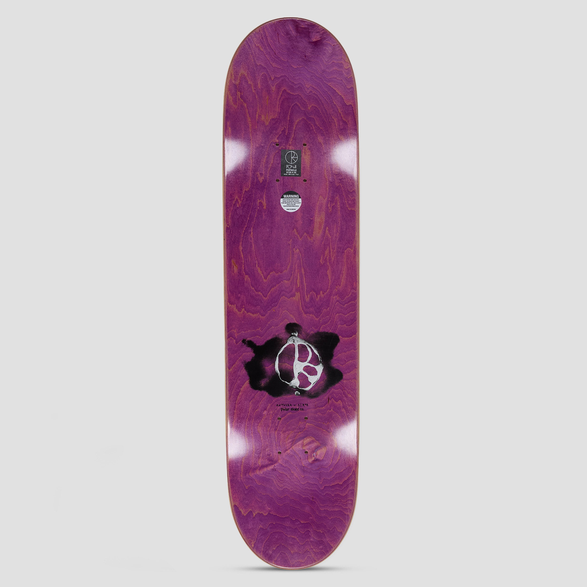 Polar 8.125 Team Stroke Logo Skateboard Deck Cream – Slam City Skates