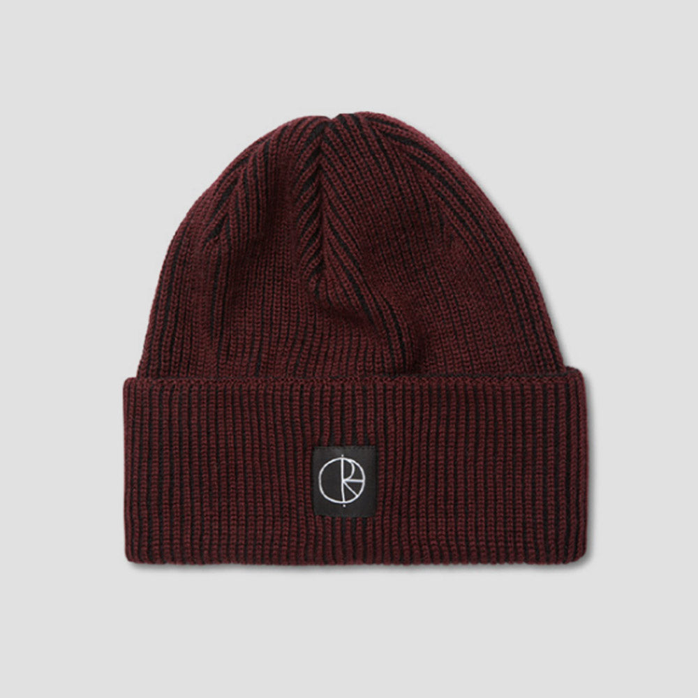Polar Lines Merino Beanie Wine / Navy