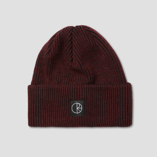 Polar Lines Merino Beanie Wine / Navy