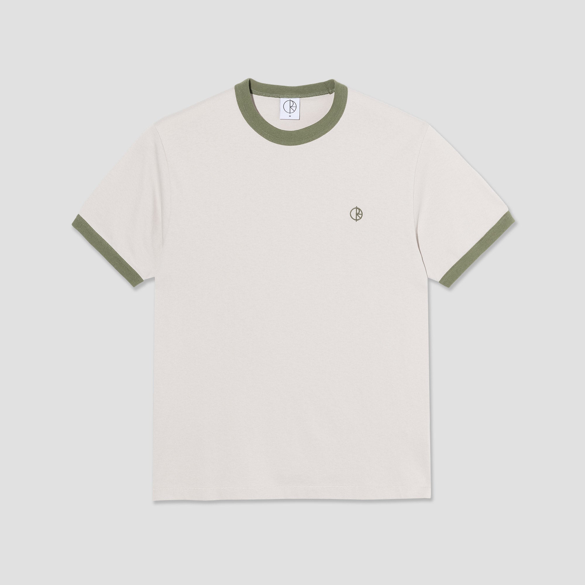 Polar Ringer T-Shirt Pale Taupe / Army Green