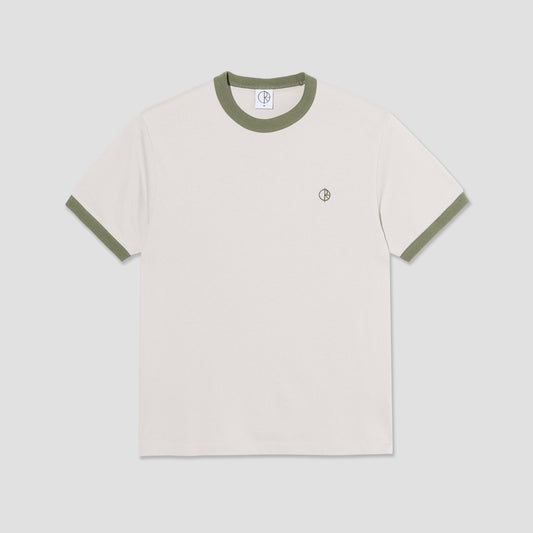 Polar Ringer T-Shirt Pale Taupe / Army Green