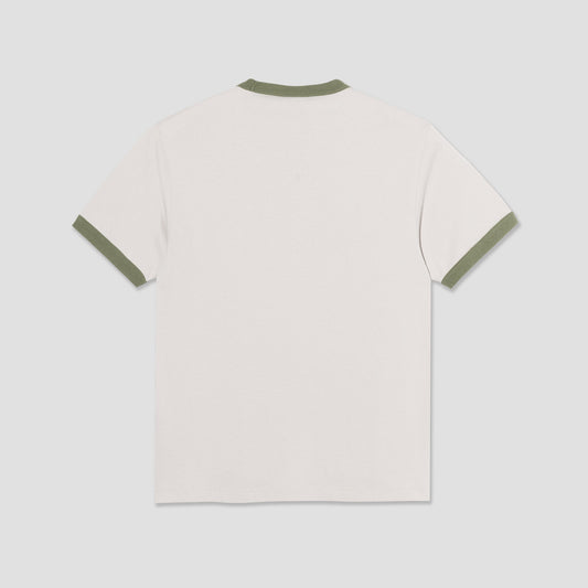 Polar Ringer T-Shirt Pale Taupe / Army Green