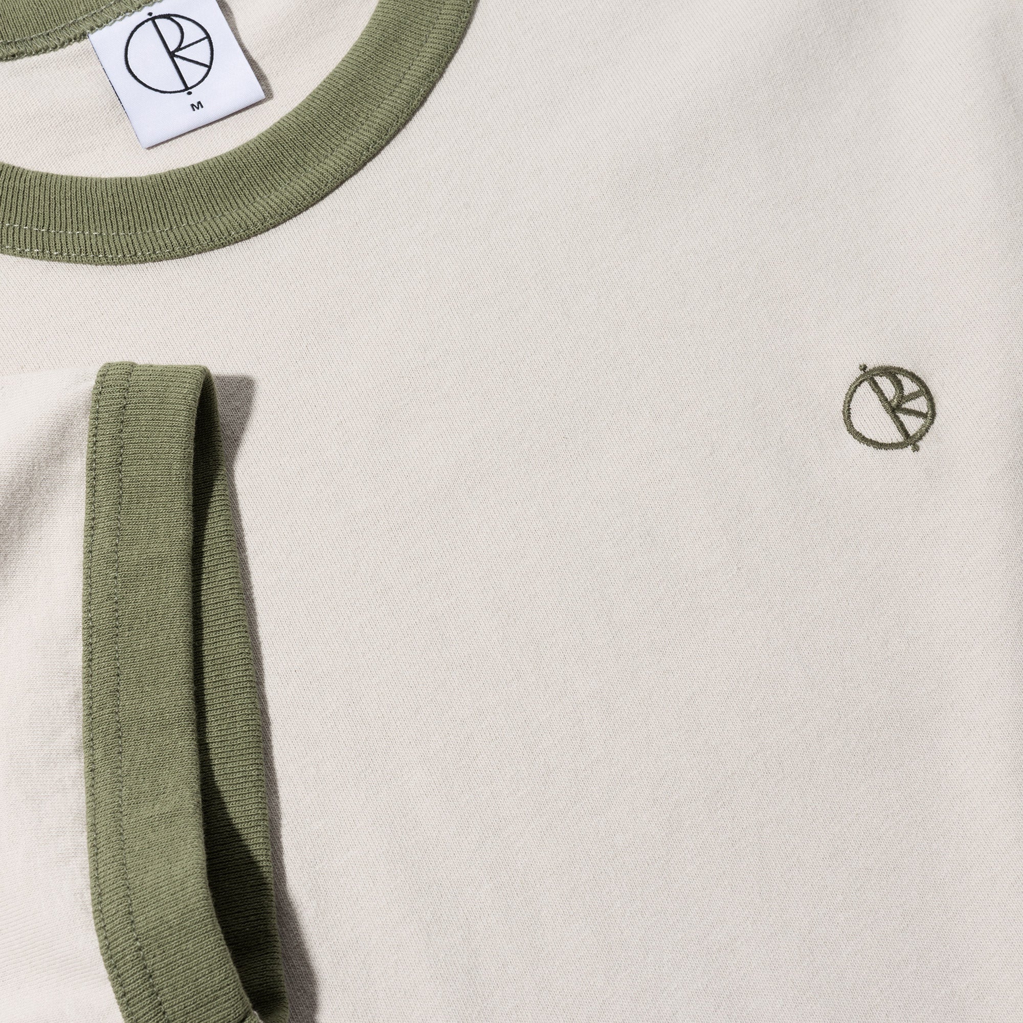 Polar Ringer T-Shirt Pale Taupe / Army Green