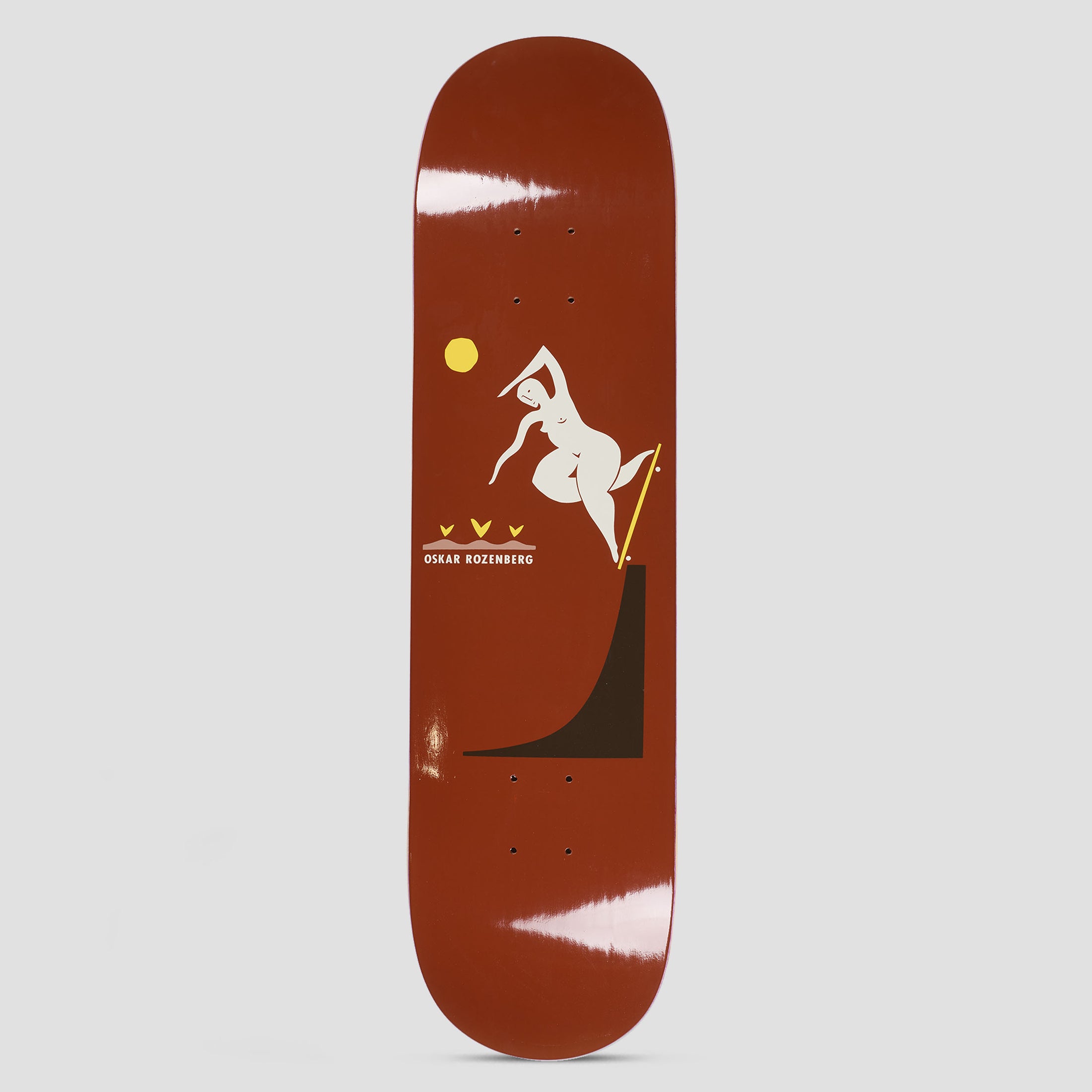 Polar 8.0 Oskar Rozenberg BS Noseblunt Skateboard Deck Burnt Red