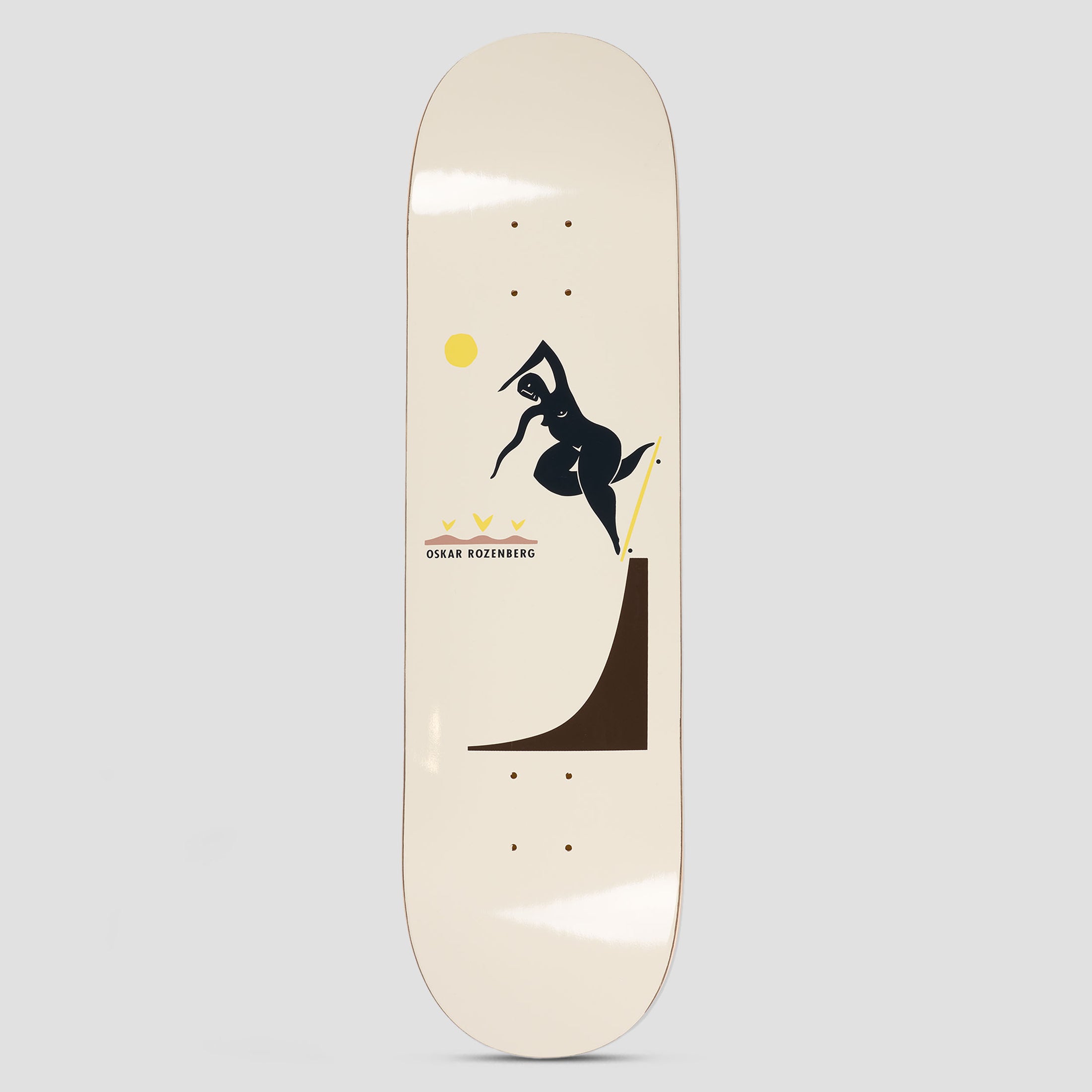 Polar 8.375 Oskar Rozenberg BS Noseblunt Skateboard Deck Cream