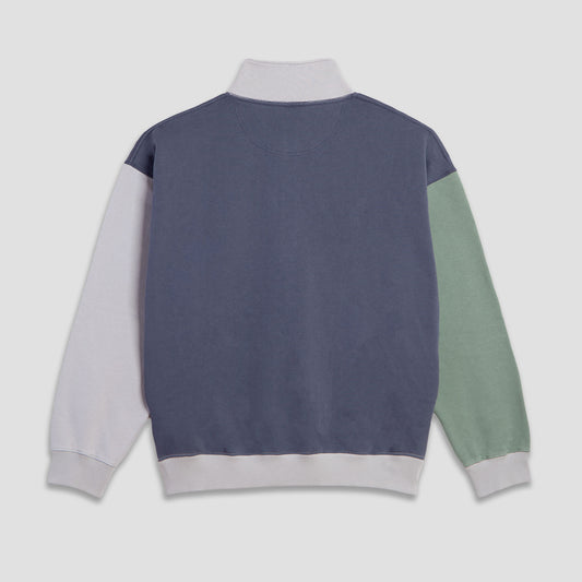 Polar Frankie Tribal Half Zip Sweatshirt Grey Blue / Silver
