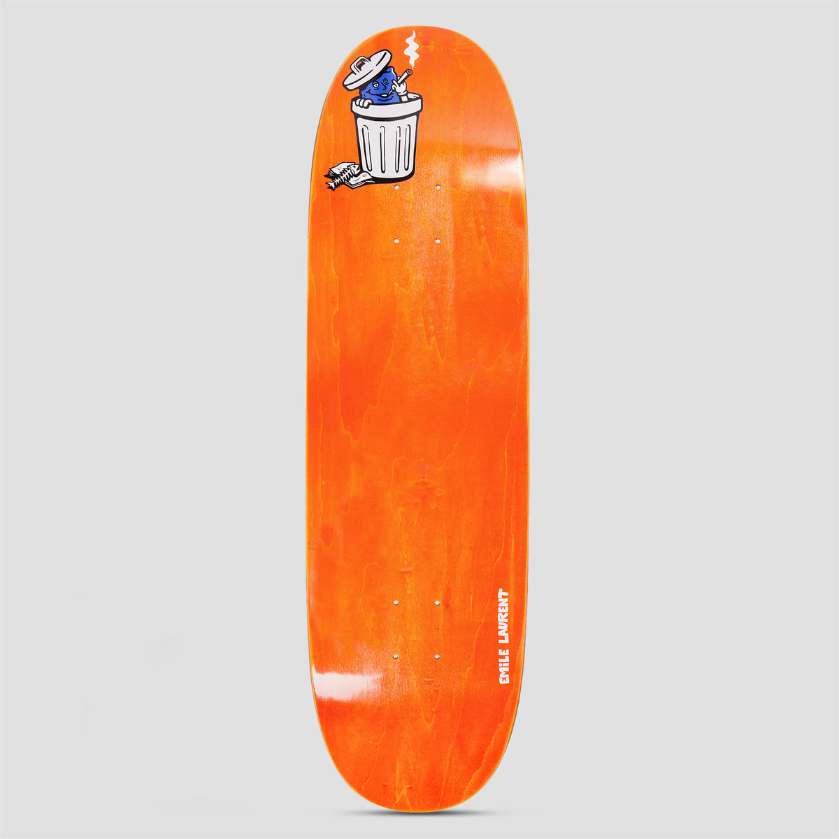 Polar Eyeball Shape Emile Laurent Trash Can Skateboard Deck