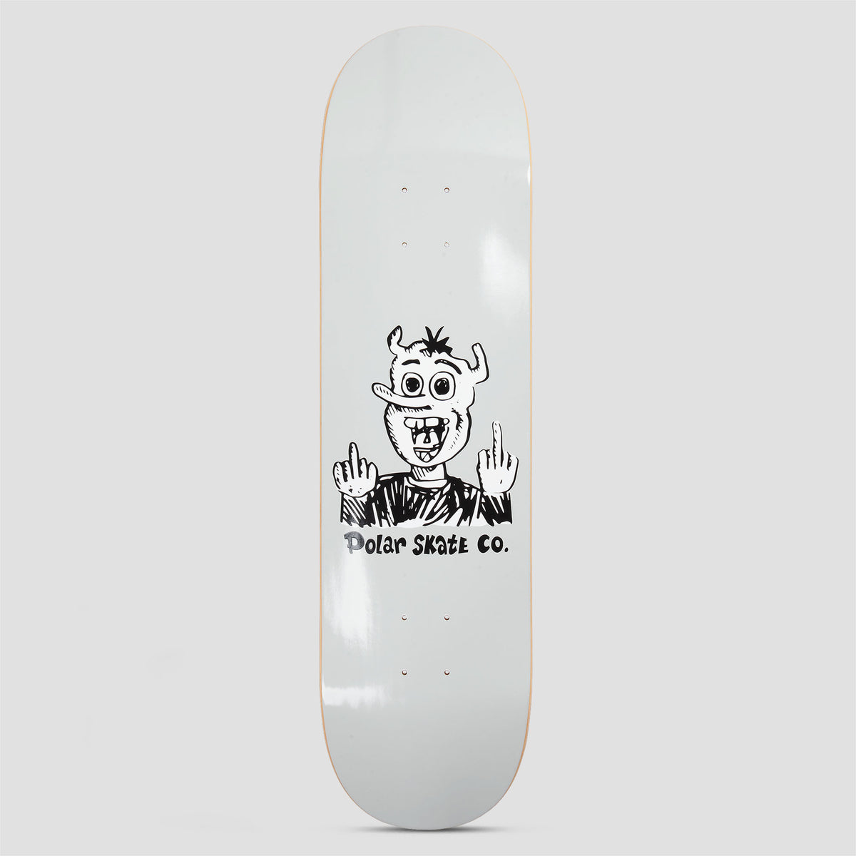 Polar 8.5 Team Up Yours Grey Skateboard Deck