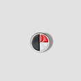 Load image into Gallery viewer, Polar Fill Logo Pin Silver / Black / Red
