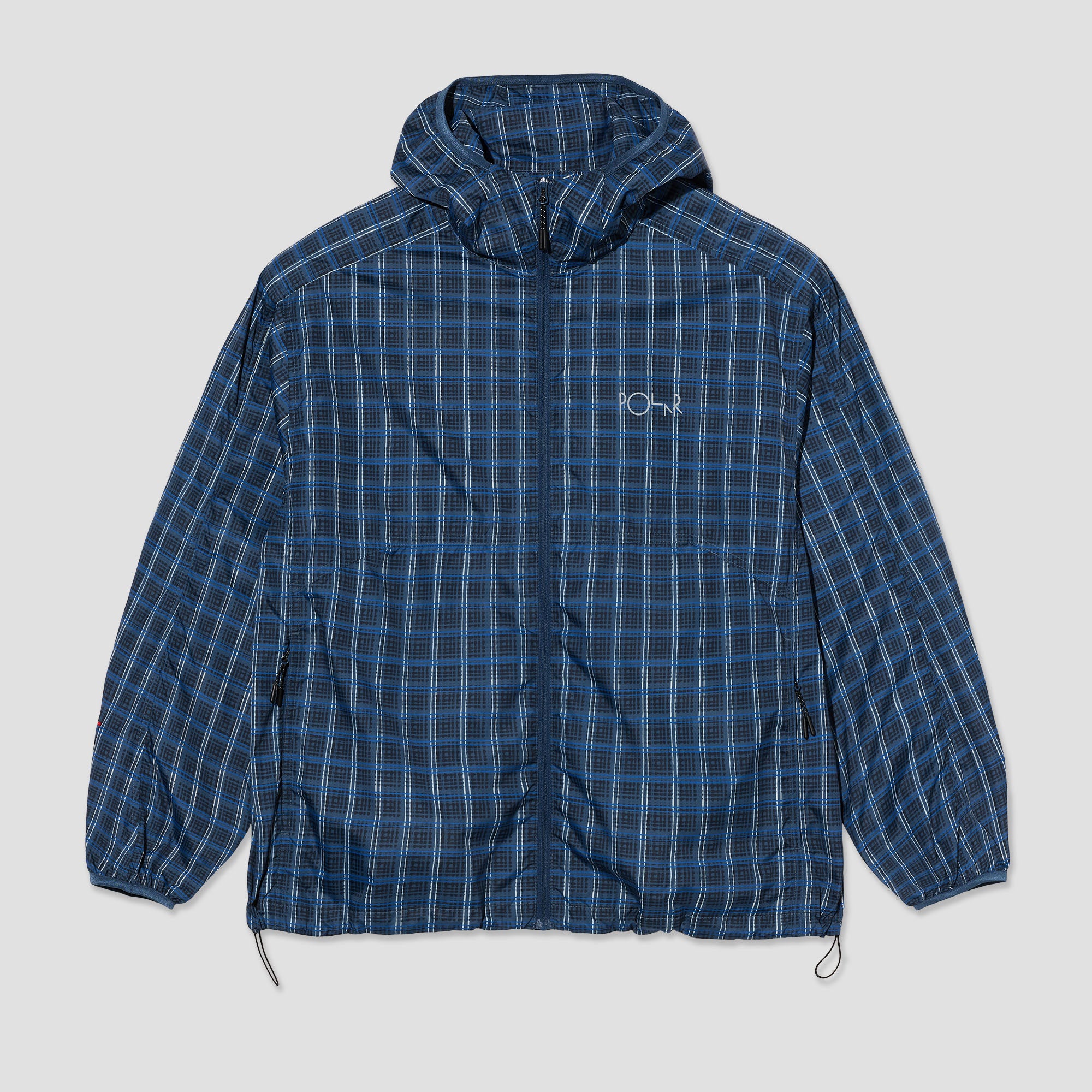 Polar Chase Light Shell Jacket Blue Check