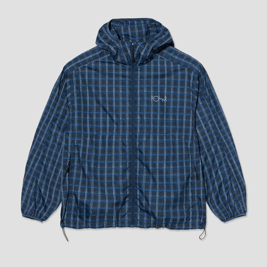 Polar Chase Light Shell Jacket Blue Check