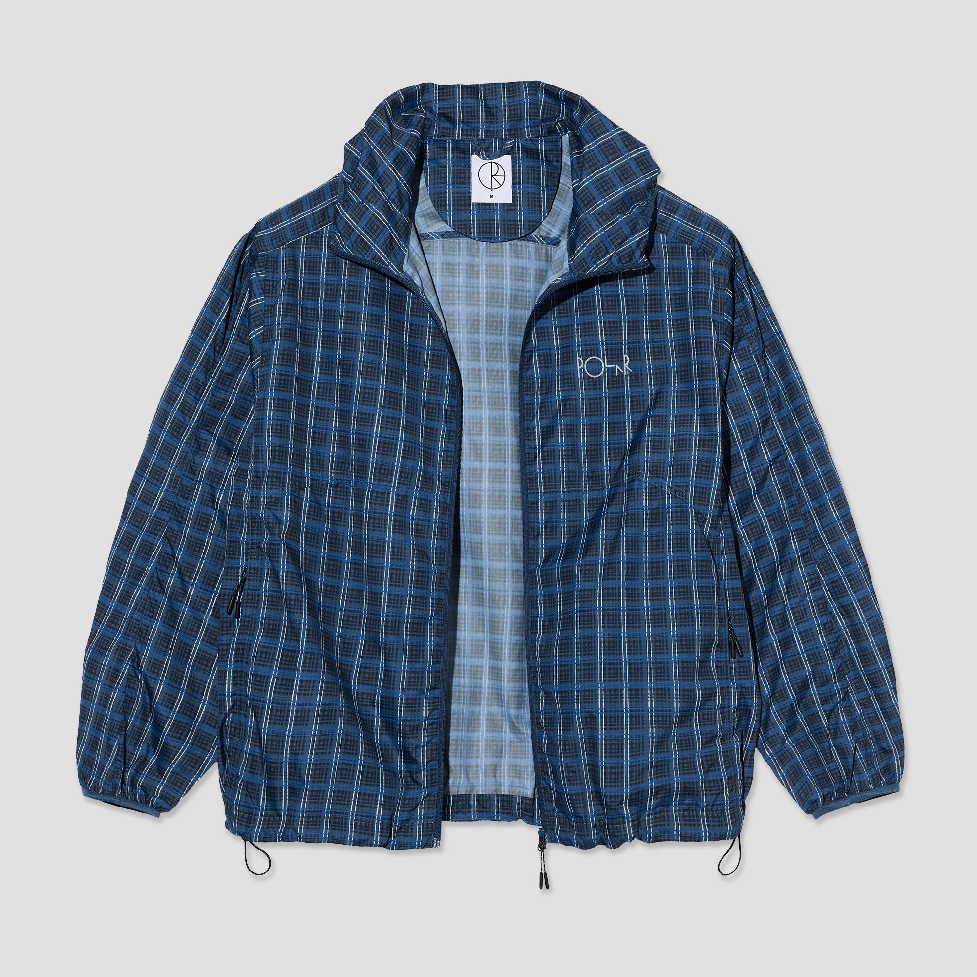 Polar Chase Light Shell Jacket Blue Check