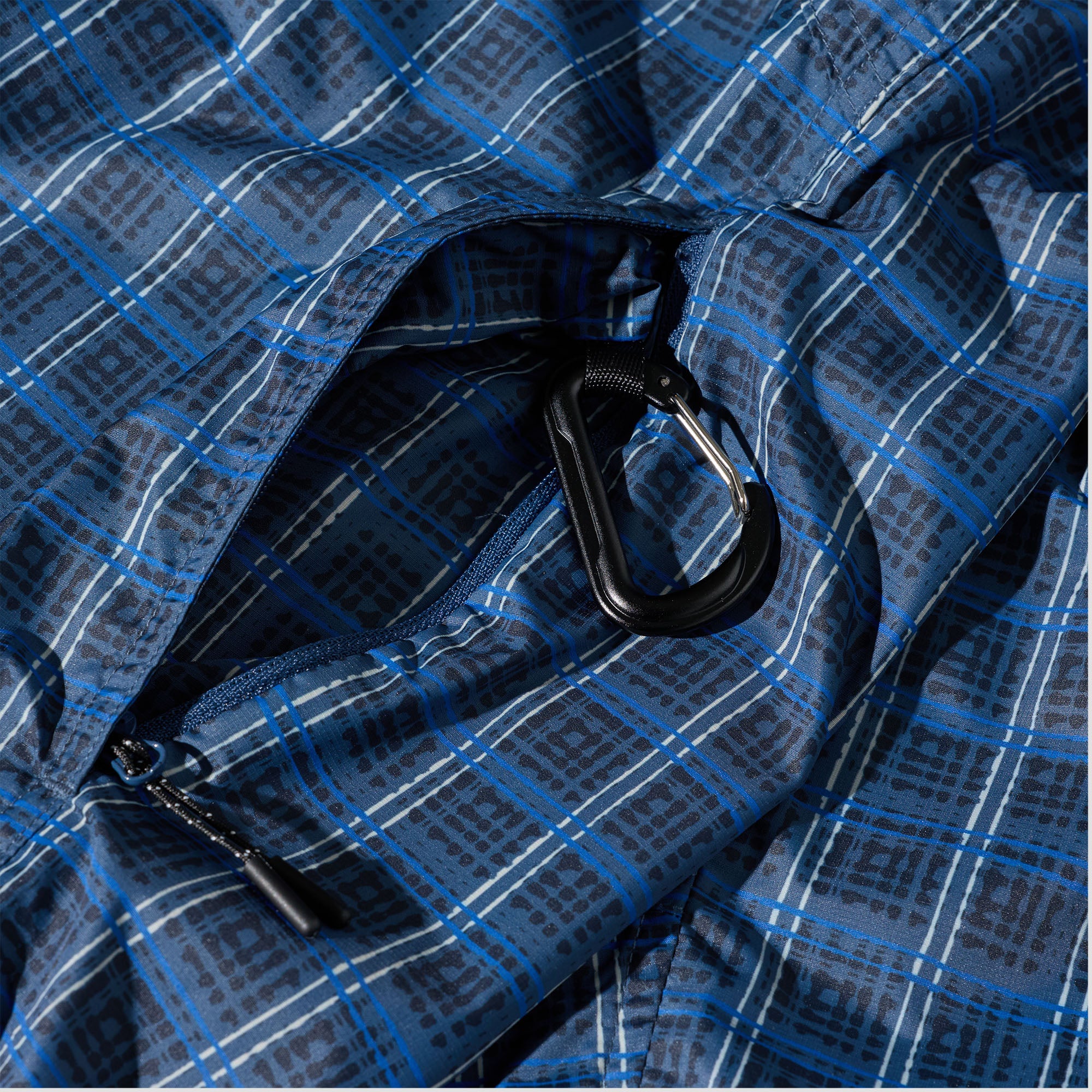 Polar Chase Light Shell Jacket Blue Check
