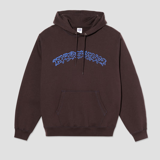 Polar Crude Logo Contrast Dave Hoodie Chocolate