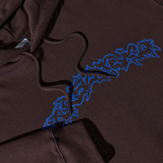 Polar Crude Logo Contrast Dave Hoodie Chocolate