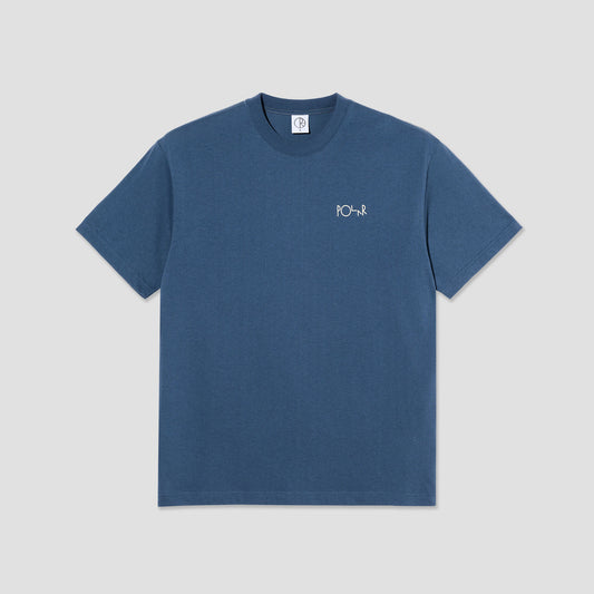 Polar Stroke Logo Contrast T-Shirt Grey Blue