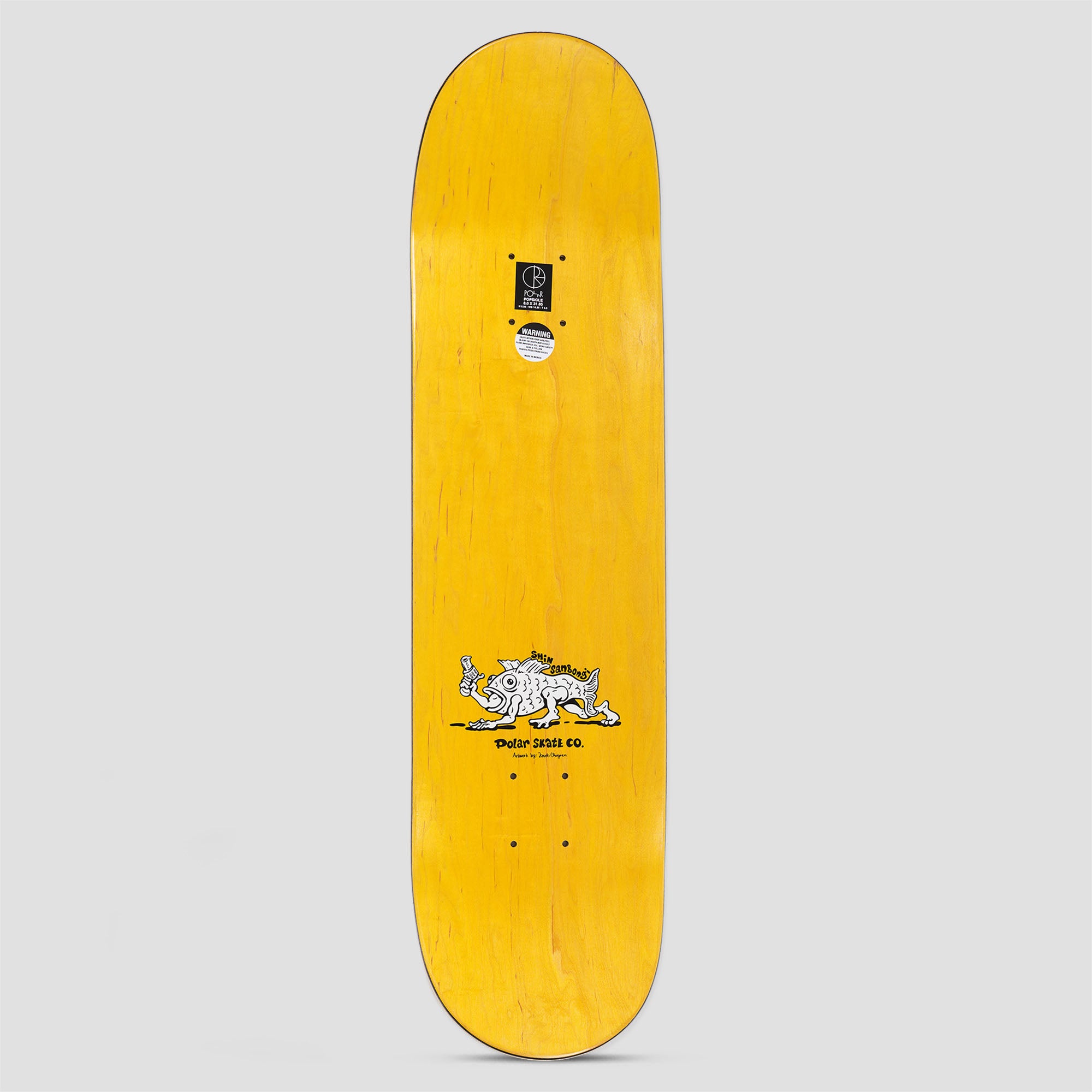 Polar 8.25 Shin Sanbongi Bongi Boy Skateboard Deck Yellow