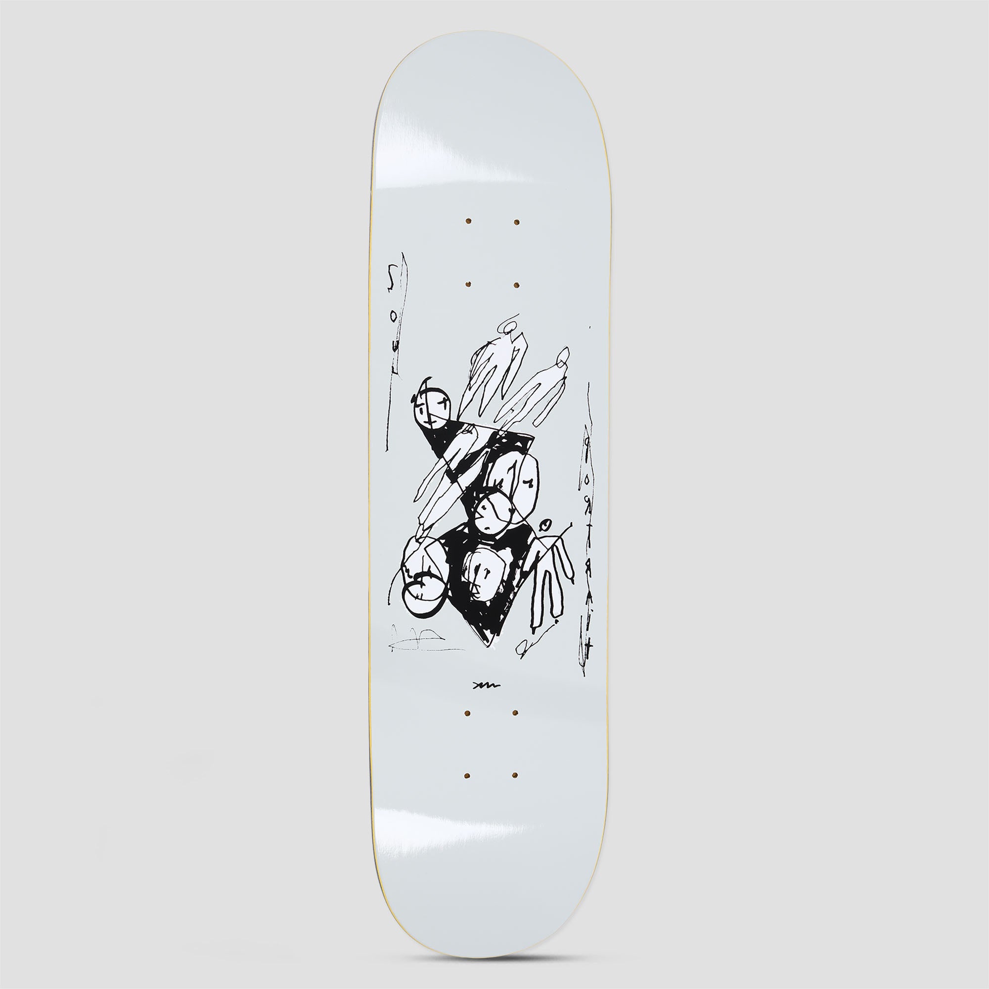 Polar 8.25 Team / Alv Soul Portrait Skateboard Deck Grey