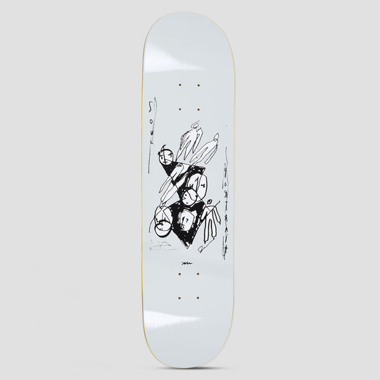 Polar 8.25 Team / Alv Soul Portrait Skateboard Deck Grey
