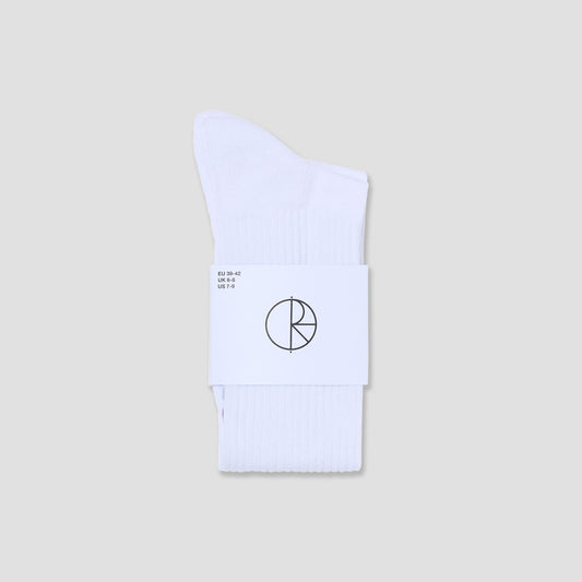 Polar Long Rib Socks Stripes White / Blue / Purple