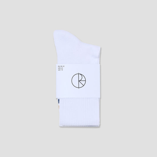 Polar Long Rib Socks Stripes White / Caramel / Blue