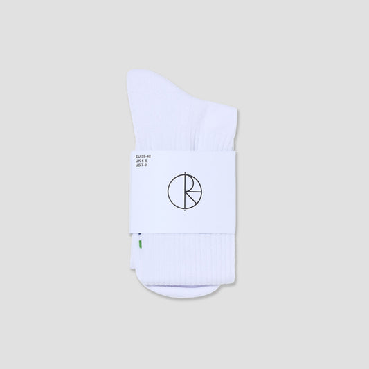 Polar Long Rib Socks Stripes White / Green / Blue