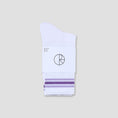 Load image into Gallery viewer, Polar Rib Socks Stripes White / Lavender
