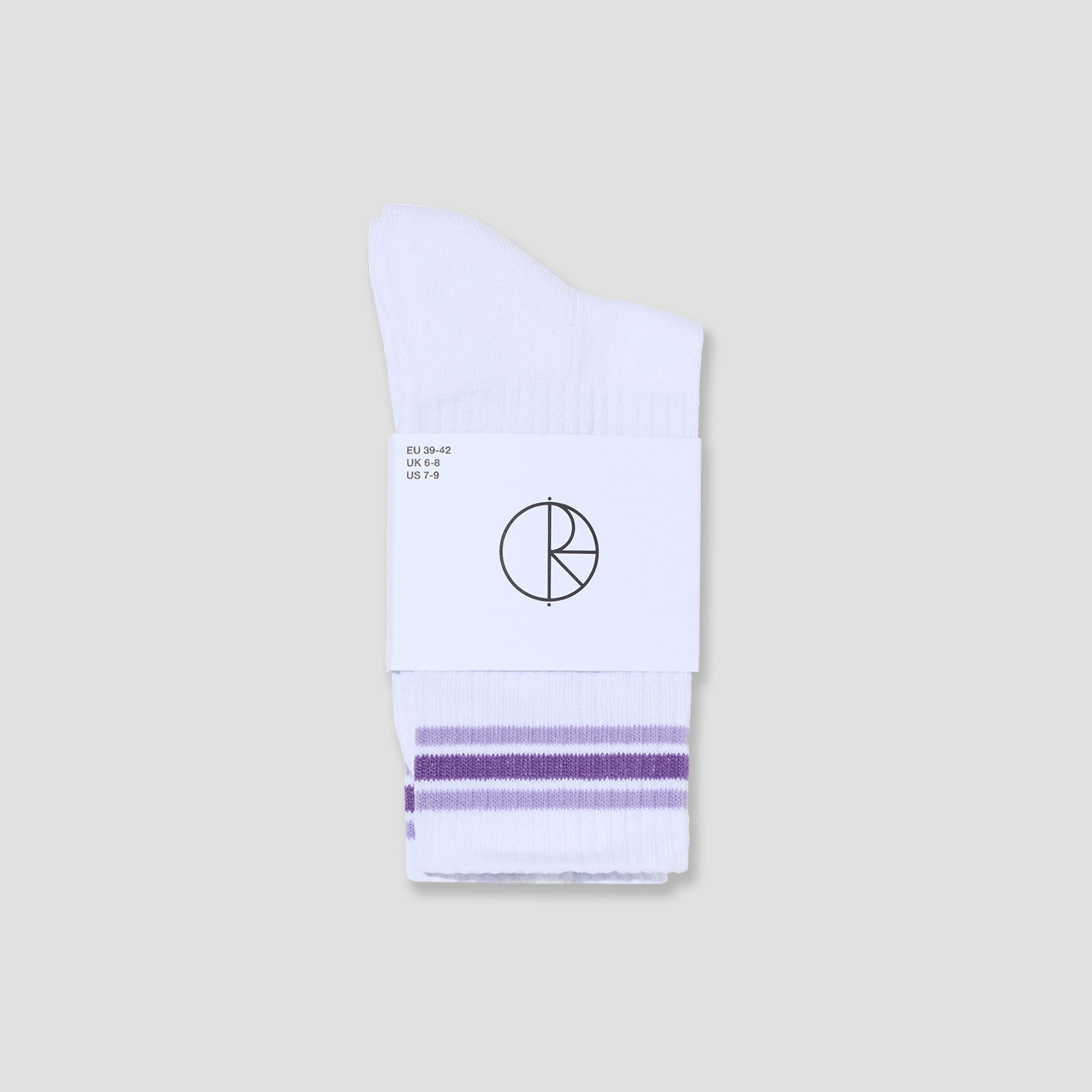 Polar Rib Socks Stripes White / Lavender