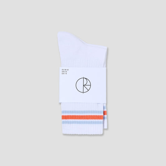 Polar Rib Socks Stripes White / Orange / Blue
