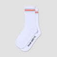Load image into Gallery viewer, Polar Rib Socks Stripes White / Orange / Blue
