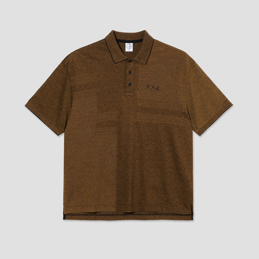 Polar Surf Polo Shirt Pique Black / Caramel