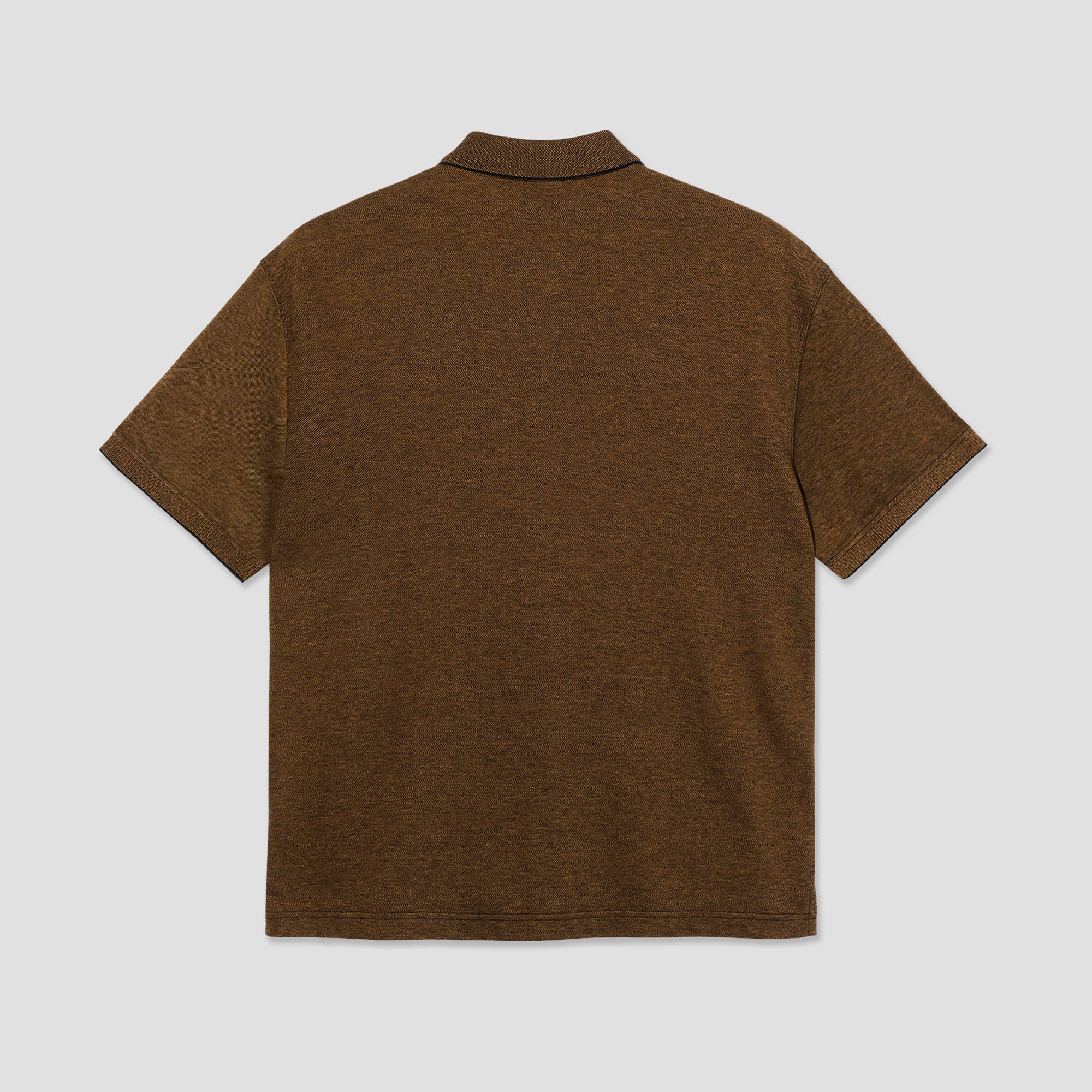 Polar Surf Polo Shirt Pique Black / Caramel