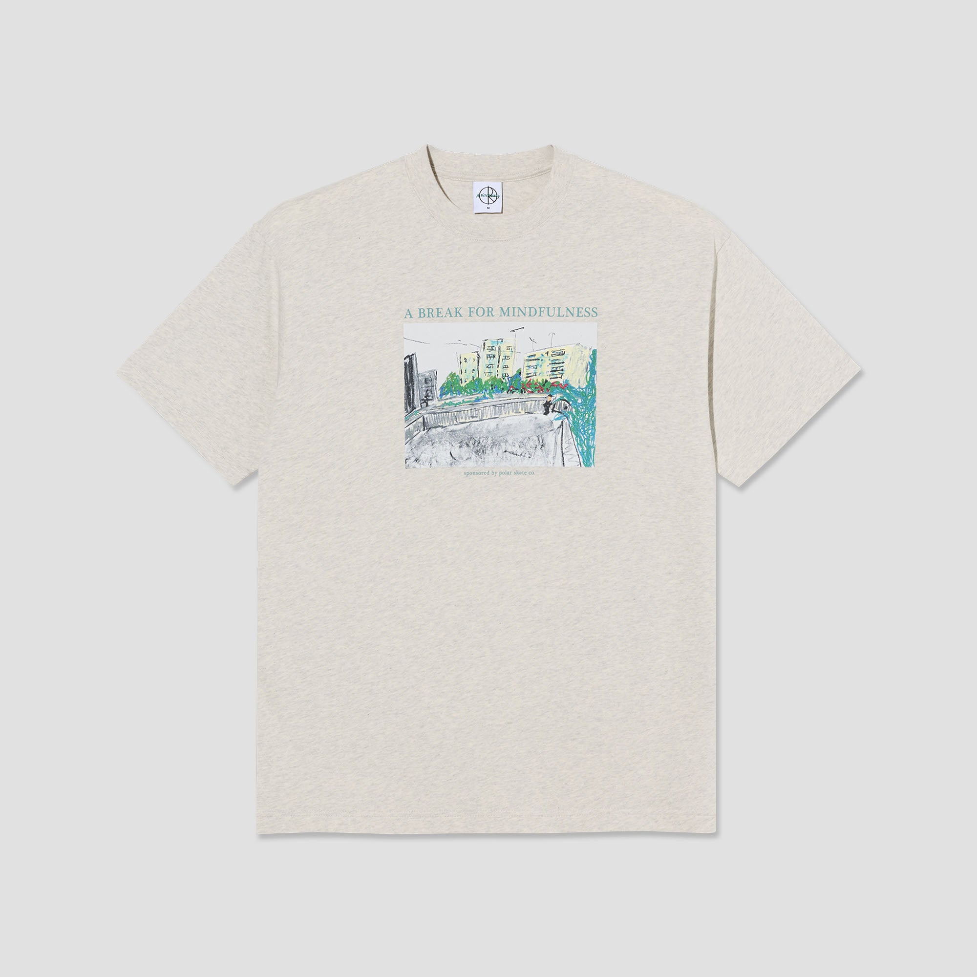 Polar Mindfulness T-Shirt Ivory Grey Melange