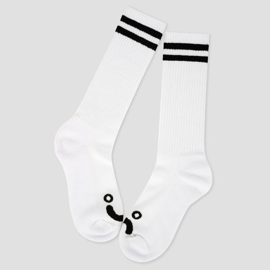 Polar Happy Sad Socks Long White