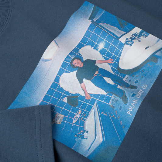 Polar Skate Co Angel Man T-Shirt Grey Blue