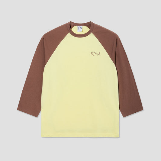 Polar 3/4 Sleeve T-Shirt Cinnamon / Light Yellow