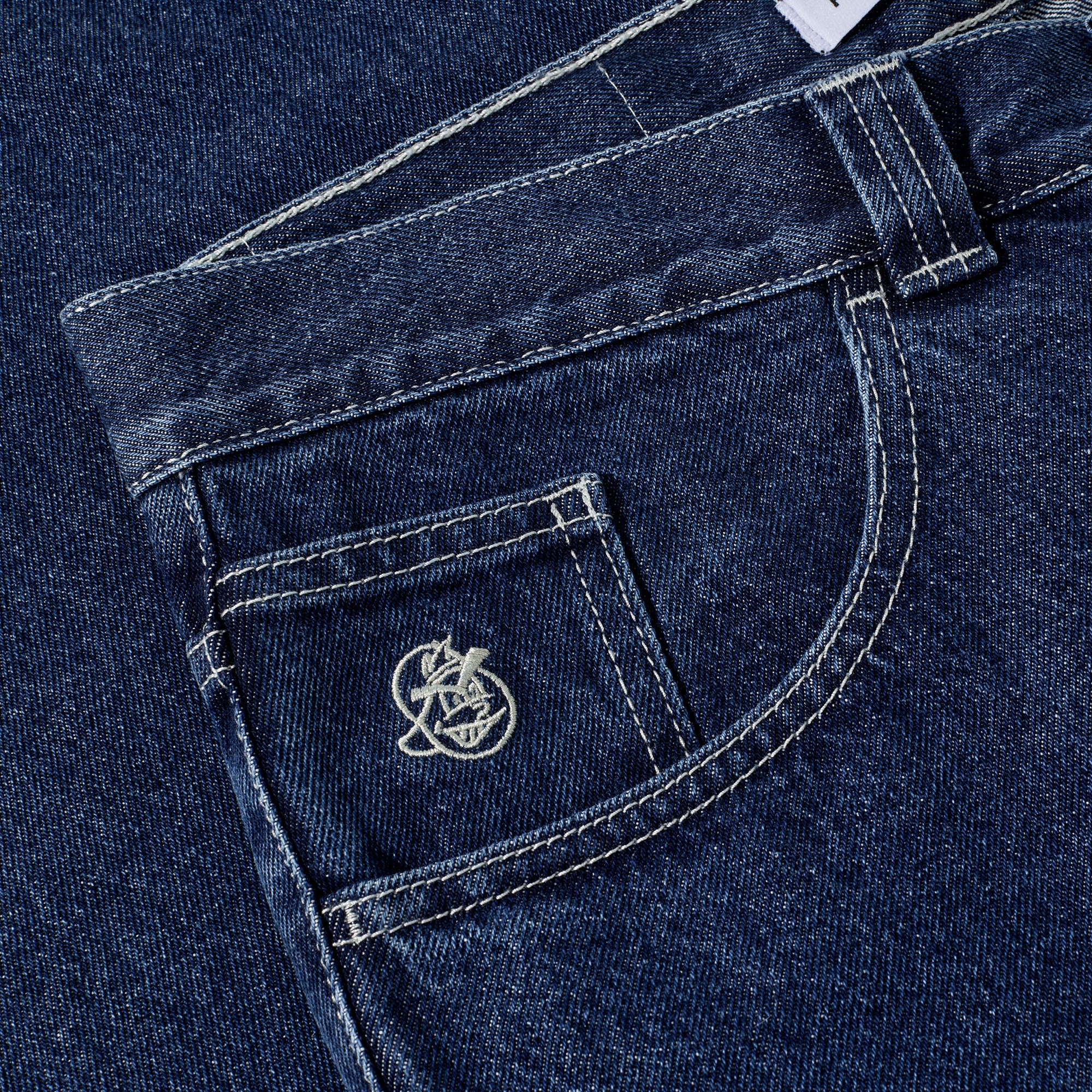Polar 93 Pants Dark Blue / White Stitching