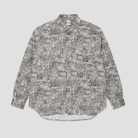 Polar Newspaper Ben Longsleeve Shirt Light Grey
