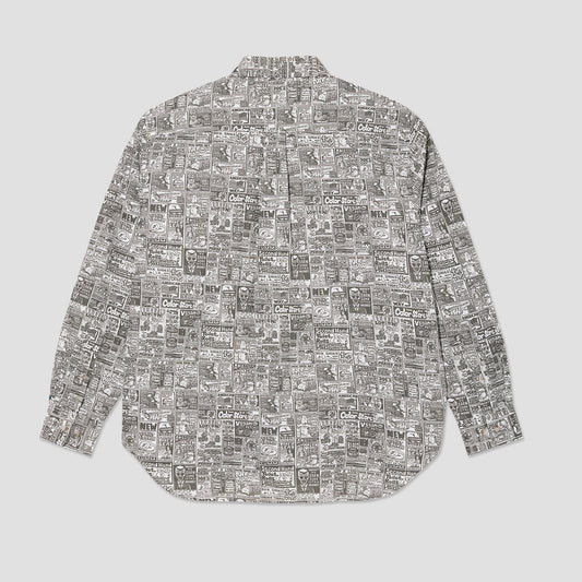 Polar Newspaper Ben Longsleeve Shirt Light Grey