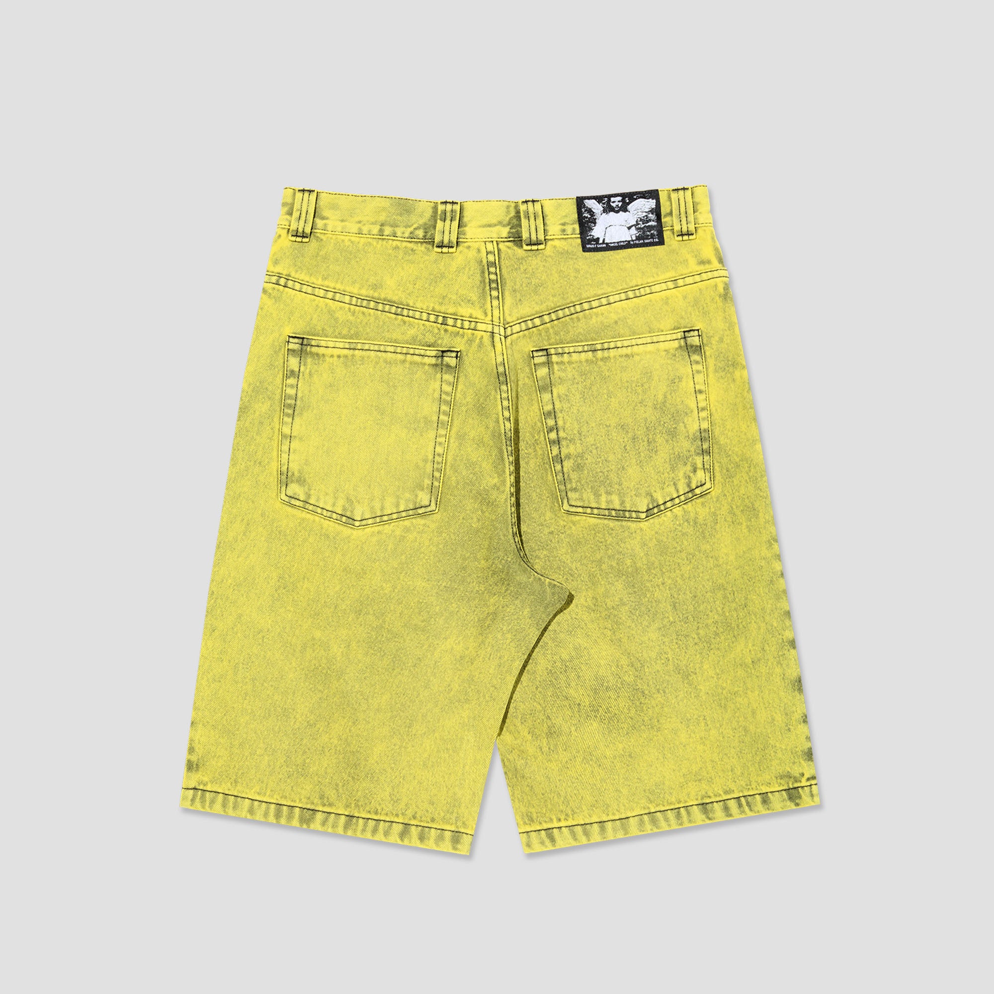 Polar Angel Child Big Boy Shorts Lemon Black