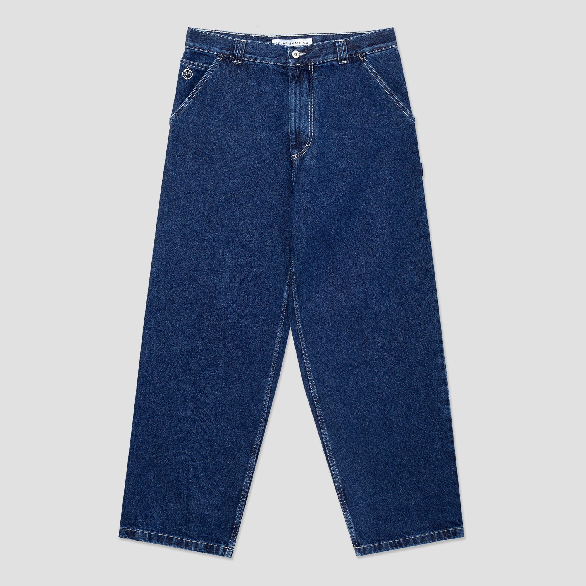Polar Big Boy Work Pants Dark Blue / White Stitching